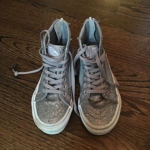 Kids Vans sneakers- glittery and sparkly